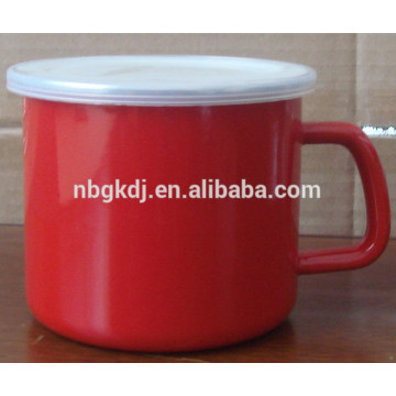 High quality as sublimation mug Enamel red coating enamel mug